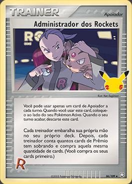 Carta Pokémon Zapdos da Equipe Rocket (07/25)