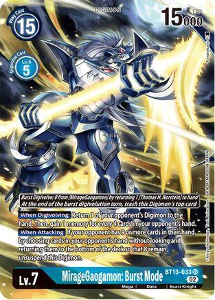 MirageGaogamon: Burst Mode (BT13-033-E) | Busca de Cartas