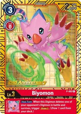 Biyomon - P-002 (2nd Anniversary Card Set) (#P-002-SA)