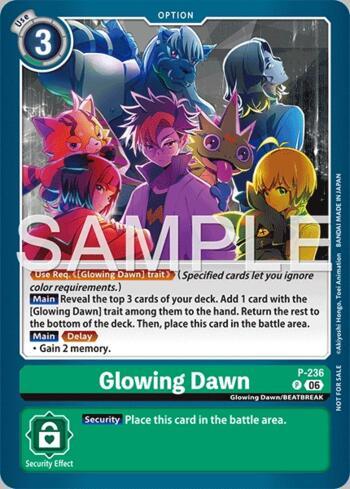 デジモンカード Glowing Dawn 4枚セット P-236 Glowing Dawn (Store Tournament 2026 Vol. 2 Participation Pack) (P