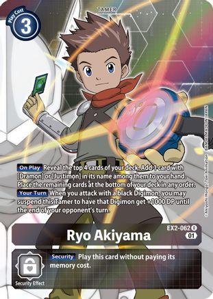 x4 Ryo Akiyama EX2-062 R Playset Digimon TCG Digital Hazard