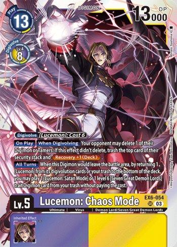 中古DEGIMON ACCELERATOR Lucemon: Chaos Mode (EX6-054) | Busca de Cartas | LigaDigimon