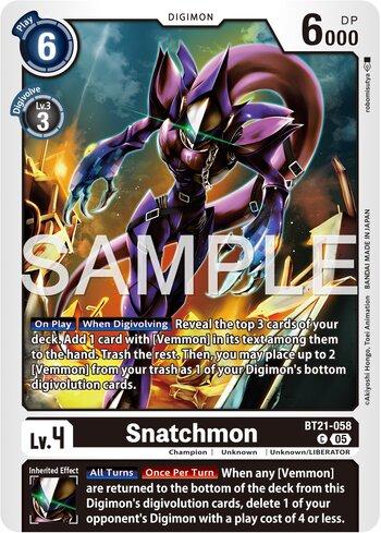 Snatchmon (BT21-058) | Busca de Cartas | LigaDigimon