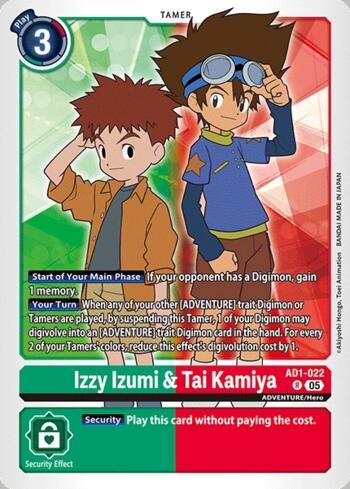 Izzy Izumi & Tai Kamiya (AD1-022) | Busca de Cartas | LigaDigimon