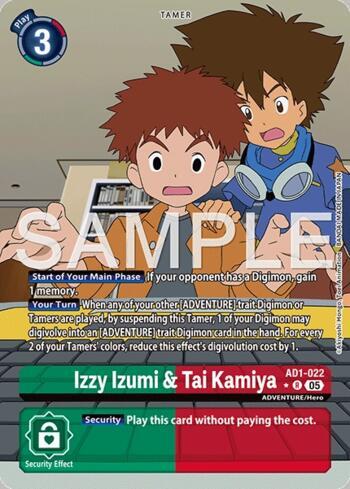 Izzy Izumi & Tai Kamiya (Alternate Art) (AD1-022-AA) | Busca de