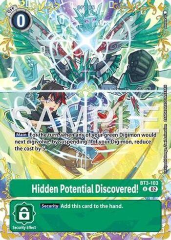 Hidden Potential Discovered! (103)(Alternate Art) (BT3-103-AA
