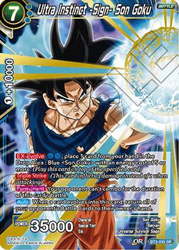 Ultra Instinct Sign Son Goku BT3 033 Busca de Cards