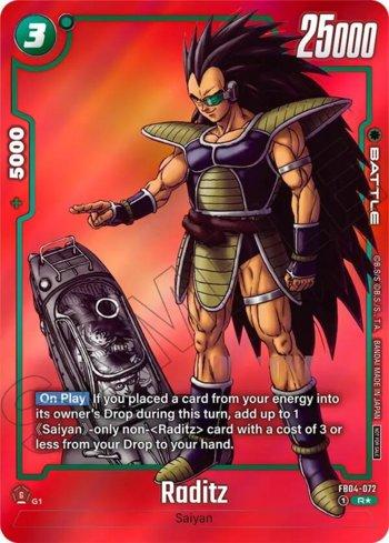 Raditz (Limited Pack MANGA Version 01) (#FB04-072-MV) | Momentos