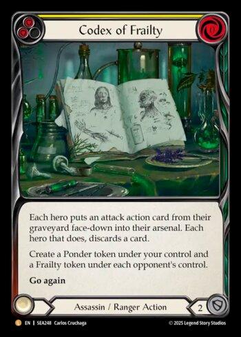 虚弱症の魔本/Codex of Frailty「L」 Codex of Frailty - Outsiders - Flesh and Blood TCG