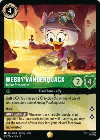 Webby Vanderquack - Junior Prospector (93) | Busca de Cartas | LigaLorcana