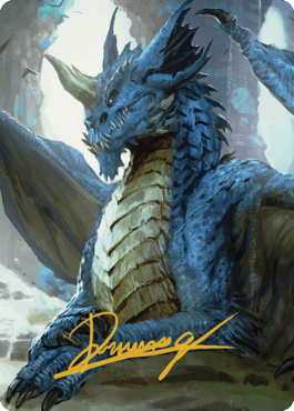 Dragão Azul Jovem (Art Card com Assinatura) / Young Blue Dragon (Art Card with Signature)