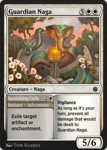 Naga Anciã // Espirais Banidoras / Guardian Naga // Banishing Coils