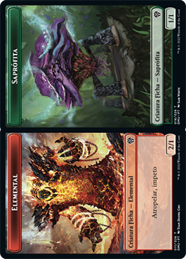 Elemental 2/1 // Saprófita 1/1 / Elemental 2/1 // Saproling 1/1