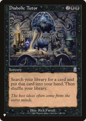 Tutor Diabólico / Diabolic Tutor