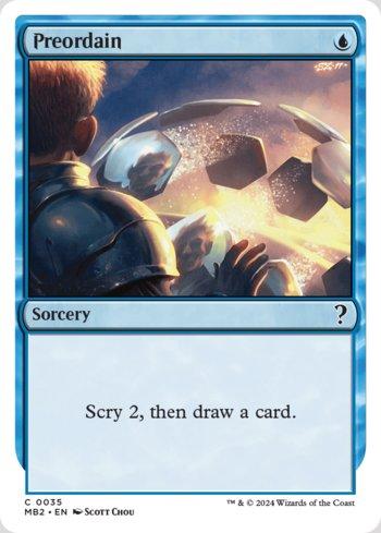 Preordenar / Preordain