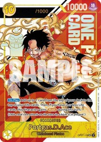 ワンピース カードゲーム SEC ONE PIECE Portgas D. Ace #119 GEM MT Portgas.D.Ace (Serial Numbered) (#OP07-119-SN) - Epic Game - A
