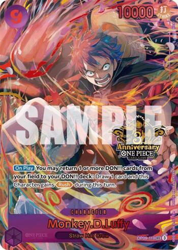 Monkey.D.Luffy (Japanese Version 3rd Anniversary Set) (#OP09-119