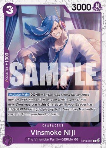 Nigi-ONE & LOGOS-Ti-Card neten ニギ Vinsmoke Niji (064) (Jolly Roger Foil) (OP06-064-JR) | Busca de