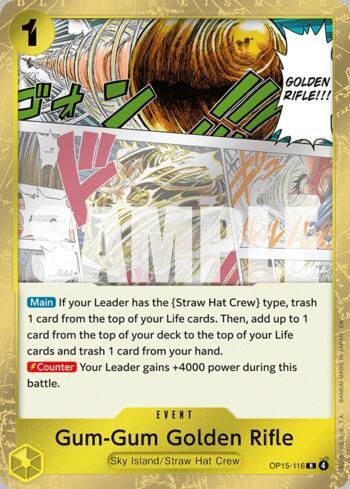 Gum-Gum Golden Rifle (OP15-116) | Busca de Cartas | LigaOnePiece