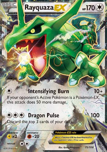 Carta Pokémon Lendário Mega Rayquaza Ex Celebrações