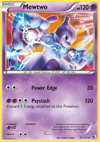 Carta Pokémon Mewtwo rara holográfica