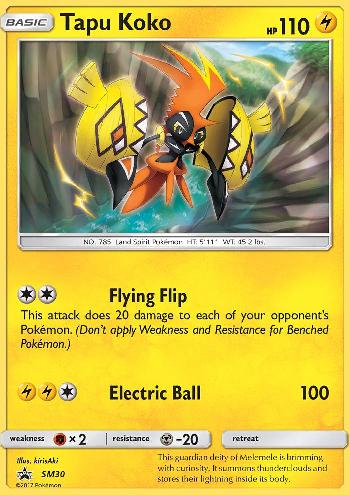 Carta Pokémon Tapu Koko Rara Brilhante