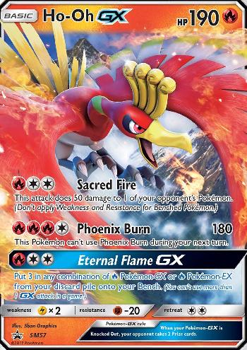 Carta Pokemon Ho-oh Gx Em Ingles + 9 Gx Em Ingles