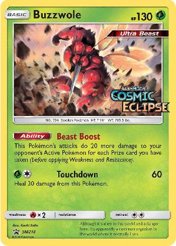 Pokemon - Buzzwole GX SM69 Ultra Beast Card - Holo Foil - Promo