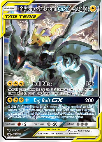 Pikachu E Zekrom GX Pokémon Carta Em Português 33/181