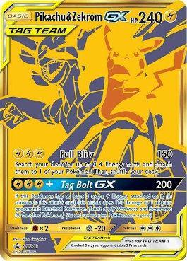 Carta Pokémon GX Pikachu e Zekrom - Hobbies e coleções - Lourdes