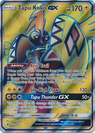 Carta Pokémon Lendário Tapu Koko GX Guardiões Ascendentes