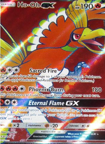 Carta Pokemon Ho-oh Gx Em Ingles + 9 Gx Em Ingles