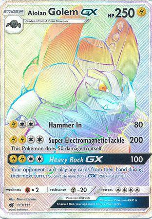 Golem de Alola-GX / Alolan Golem-GX (113/111), Busca de Cards