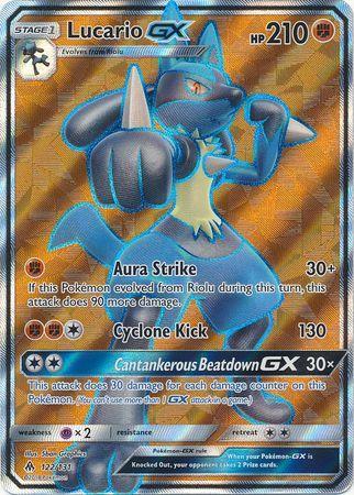 Carta Pokémon Em Metal Lucario GX - Colecionador, Cartinhas Pokémon