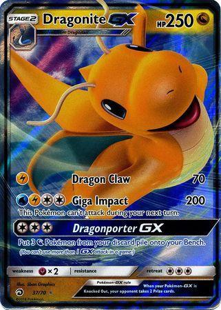 Carta Pokémon Dragonite Gx Dragões Soberanos