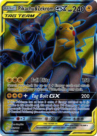 Pikachu E Zekrom GX Pokémon Carta Em Português 33/181 - Ri Happy