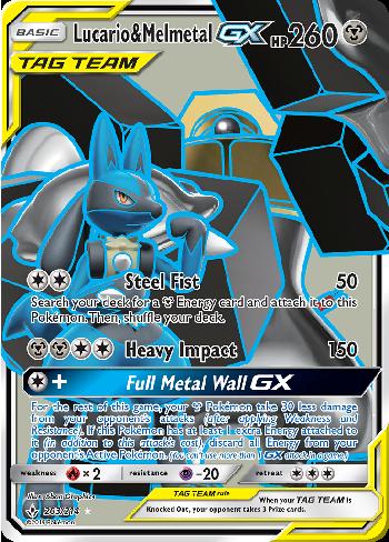 Carta Pokémon Em Metal Lucario GX - Colecionador, Cartinhas Pokémon