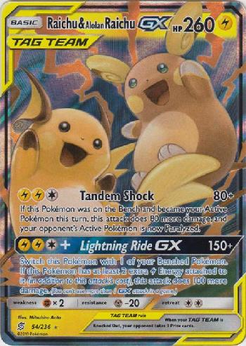 Carta Pokémon Raichu E Raichu De Alola Gx Sintonia Mental