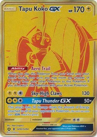 Carta Pokémon Lendário Tapu Koko Gx Com Lote De 100 Cartas