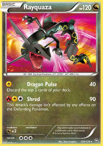 Rayquaza shiny carta pokemon