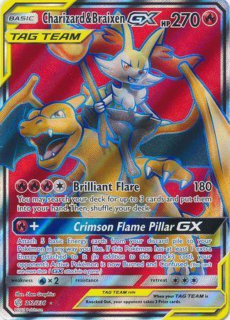 Charizard E Braixen GX Pokémon Carta Em Português 22/236