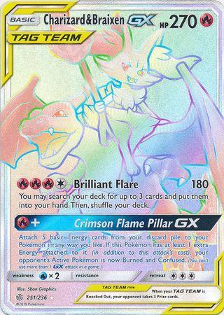 Carta Pokémon Charizard & Braixen Gx Lançamento Em Português em