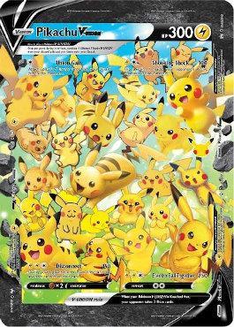 Original - Carta Pokemon gigante coleção rara - Pikachu-V em