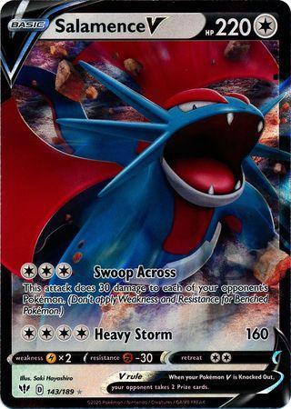 Carta Pokémon Salamence Vmax Escuridão Incandescente