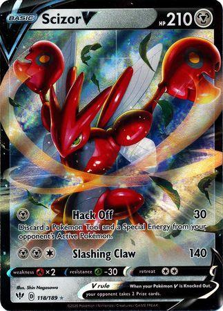 Carta Pokemon Scizor V Ultra Rara Copag Br + 50 Cartas