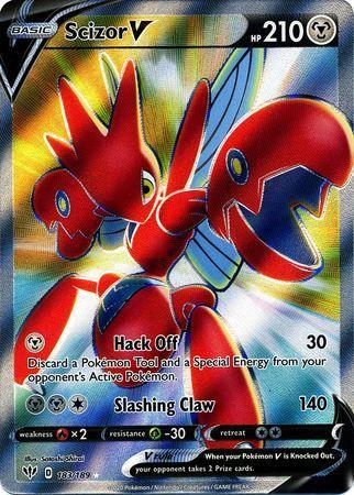 Carta Pokemon Scizor V Ultra Rara Copag Br + 50 Cartas