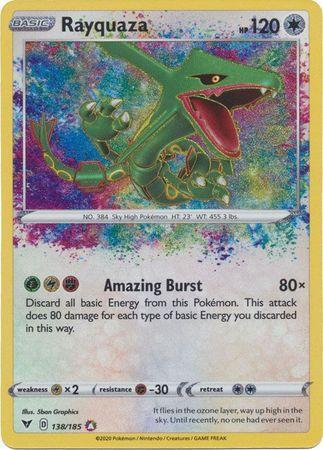 1x Rayquaza-EX - XY69 - Shiny Rayquaza-EX Box Promo Moderately Played  Pokemon XY