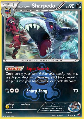 Sharpedo da Equipe Aqua / Team Aquas Sharpedo (#21/34)