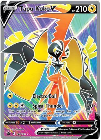 Carta Pokémon Tapu Koko Rara Brilhante