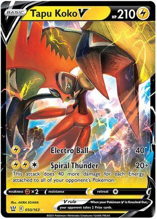 Carta Pokemon Tapu Koko VMAX Português 051/163 Card Original Copag Estilos  de Batalha